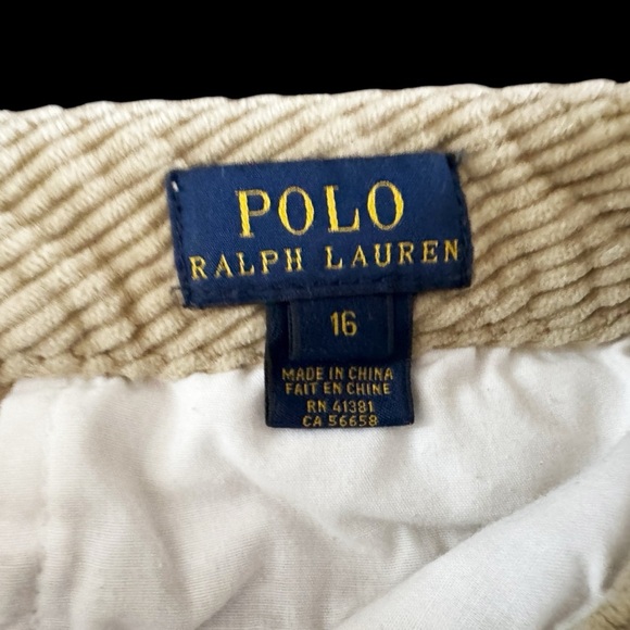 Polo Ralph Lauren corduroy pants boys sz 16 Tan khaki casual winter holiday - Picture 4 of 12